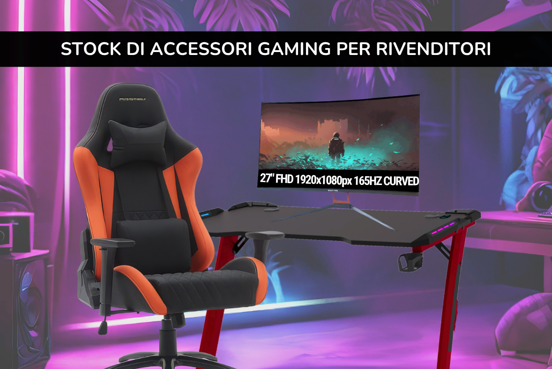 Gaming tilbehør på auktion: lager til butikker og forhandlere - Retslig Likvidation nr.20/2025 - Retten i Perugia